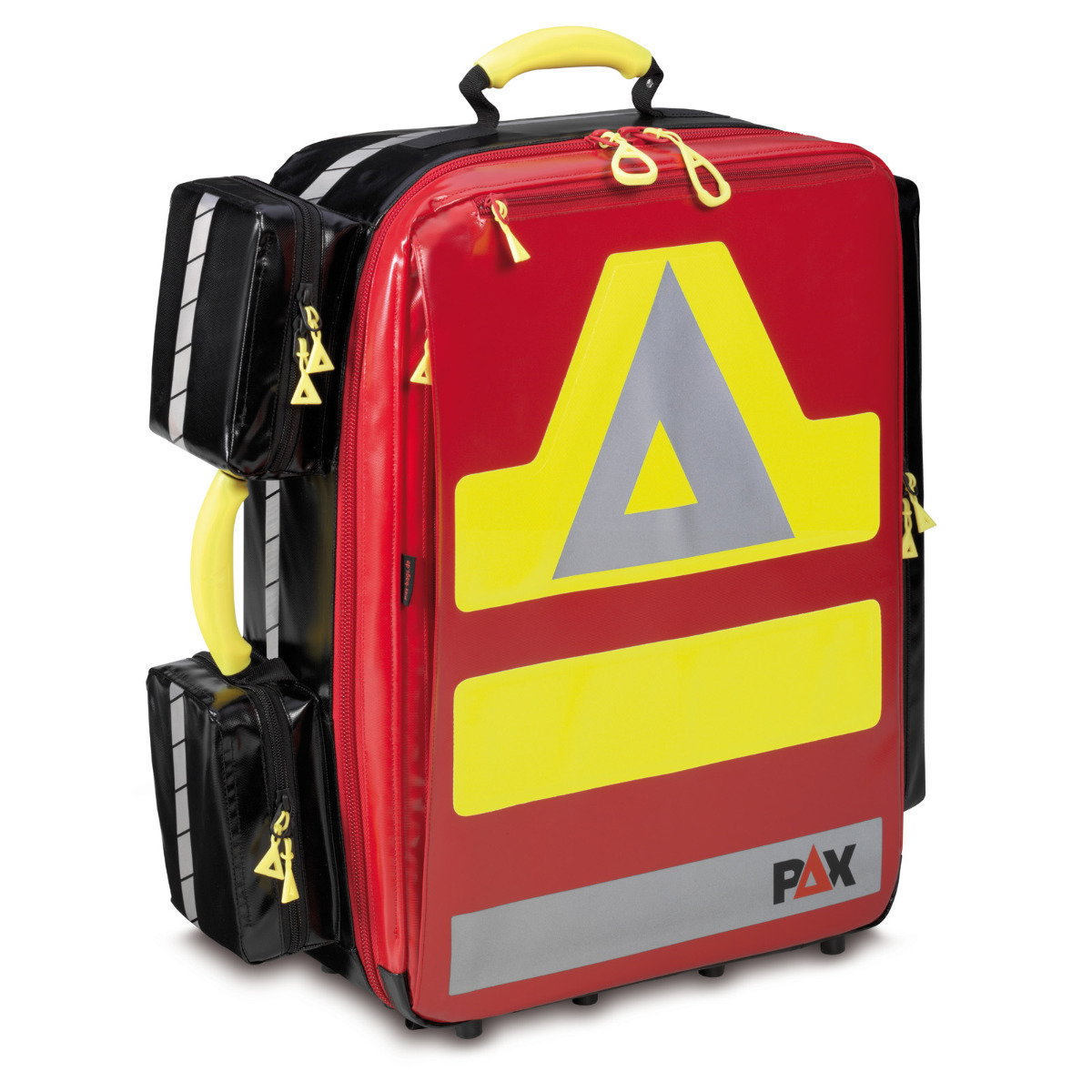 PAX Notfallrucksack Wasserkuppe L-ST, Frontansicht. Material PAX-Tec, Farbe rot.