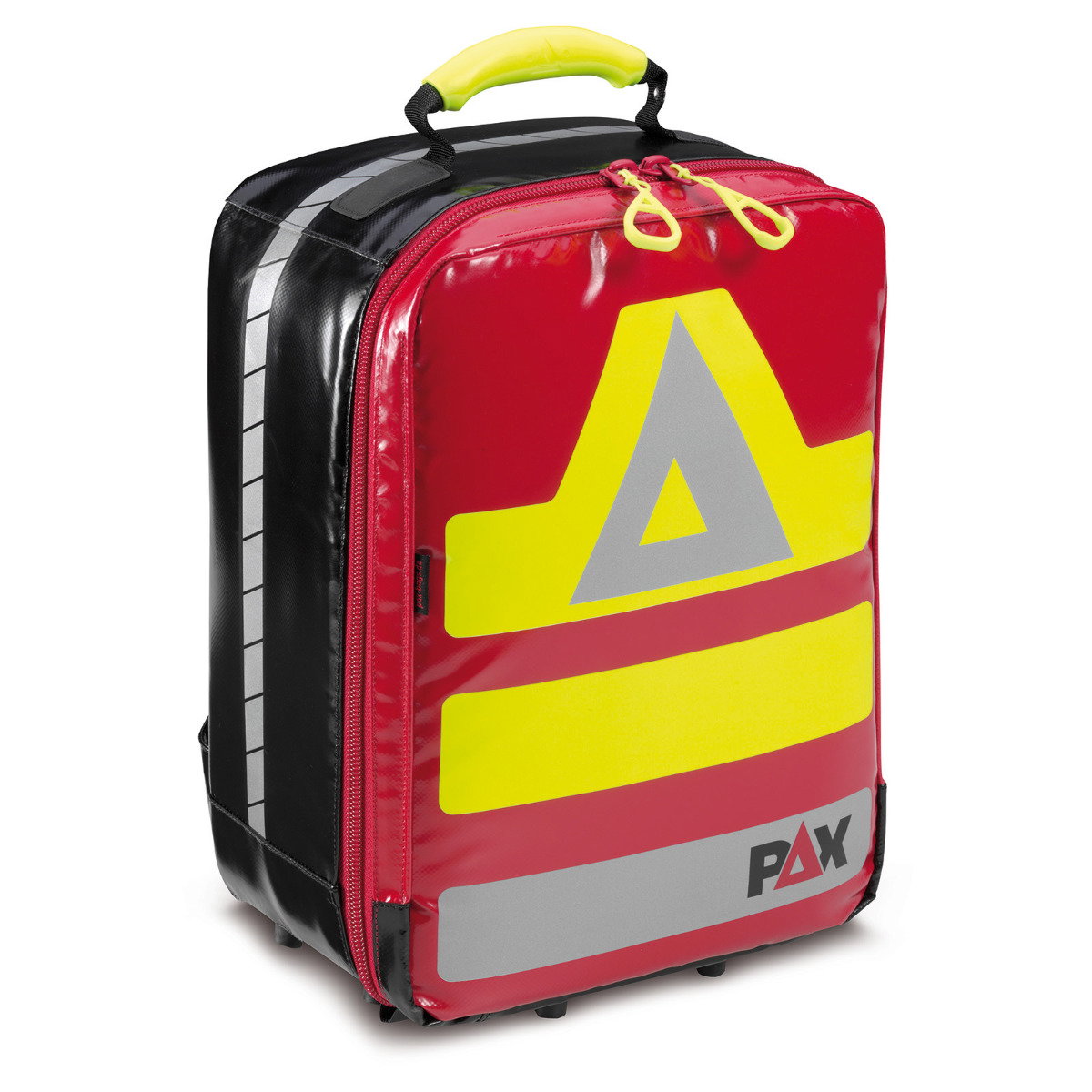 PAX SEG Rucksack klein, Material PAX-Plan, Farbe rot. Frontansicht geschlossen