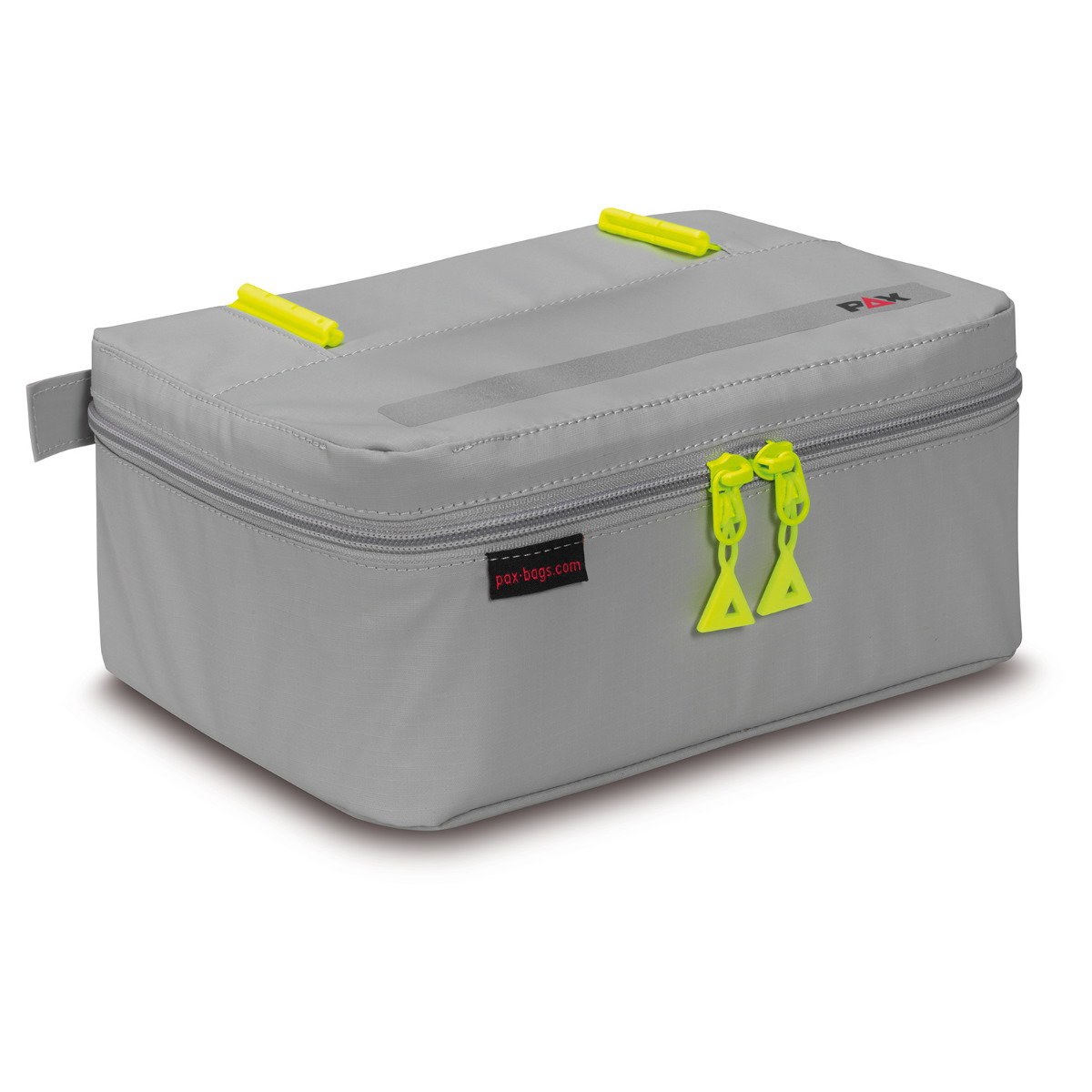 PAX Funktionsmodul P5/11 - Beatmung Erw., Alt Airway, Frontansicht, Grifffarbe blau, Farbe der Tasche grau geschlossen