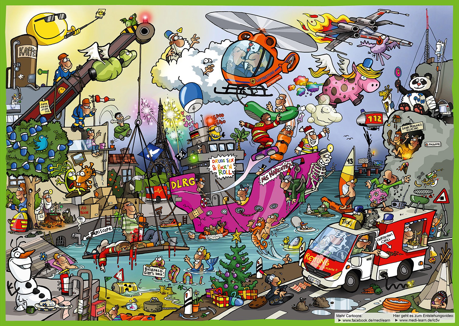 PAX MEDI-Learn LiveCartooning Poster 5.0, DIN A3