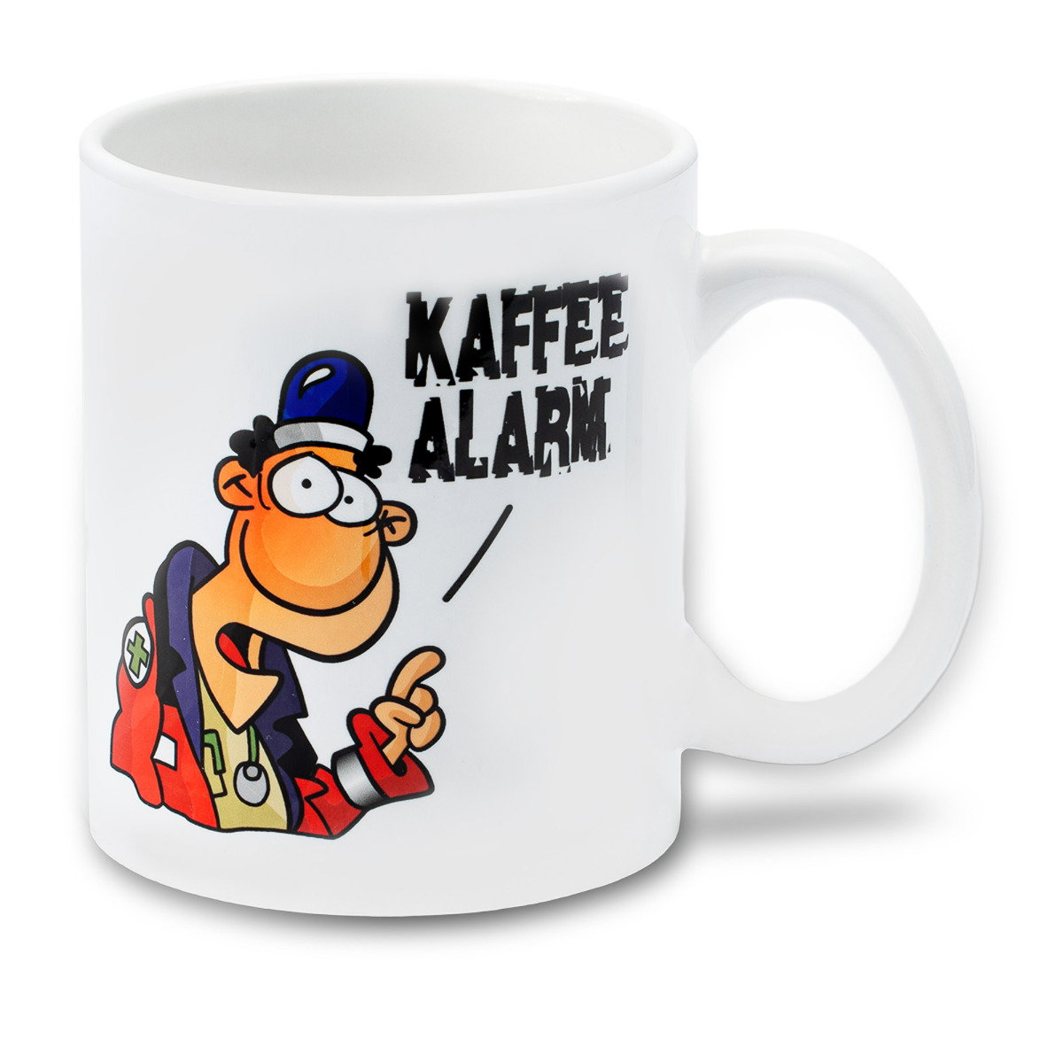 Medi Learn, Cartoon, Tasse, Kaffe Alarm